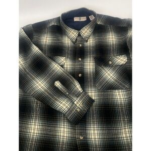 River Trader Men's 2XL Plaid Flannel Shirt Long Sleeve Button Front‎ Casual